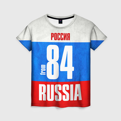 Женская футболка Russia: from 84 / 3D-принт – фото 1