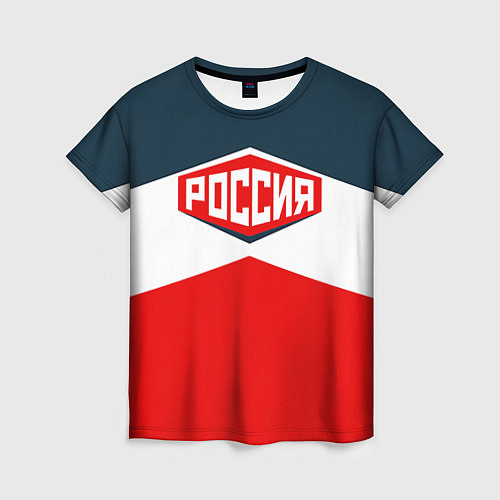Женская футболка Россия СССР / 3D-принт – фото 1