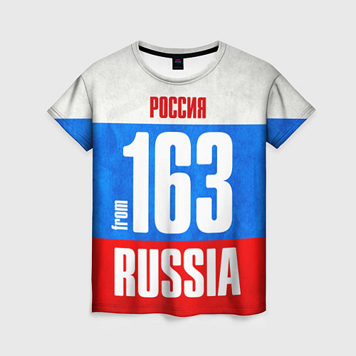 Женская футболка Russia: from 163 / 3D-принт – фото 1