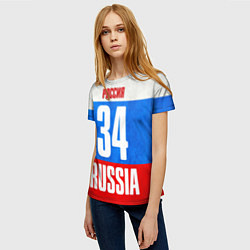Футболка женская Russia: from 34, цвет: 3D-принт — фото 2