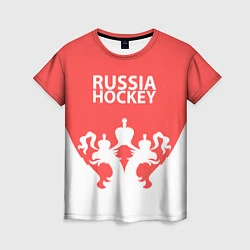 Женская футболка Russia Hockey