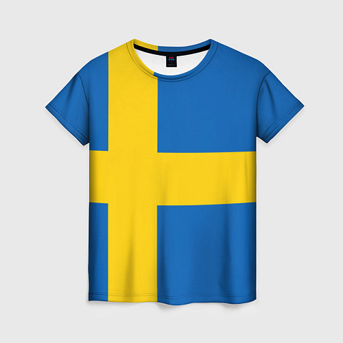 Женская футболка Швеция / 3D-принт – фото 1
