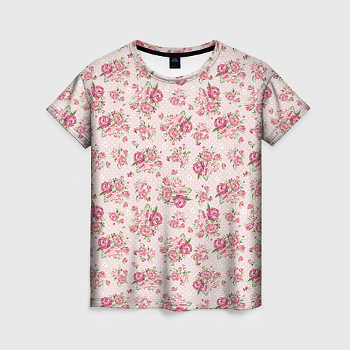 Женская футболка Fashion sweet flower / 3D-принт – фото 1