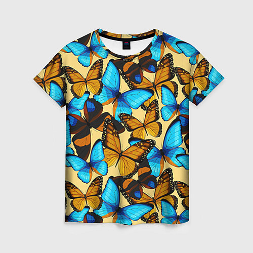 Женская футболка Бабочки / 3D-принт – фото 1