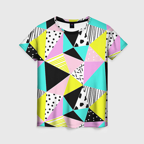 Женская футболка Треугольнички / 3D-принт – фото 1