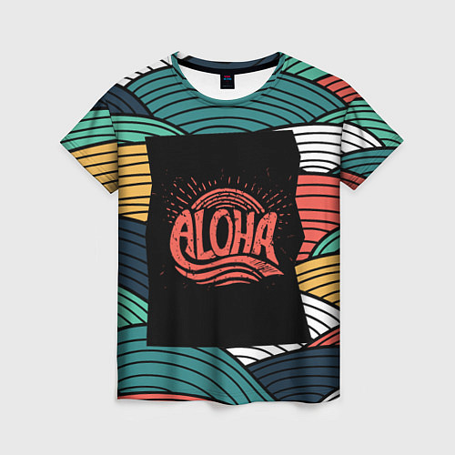 Женская футболка Алоха / 3D-принт – фото 1