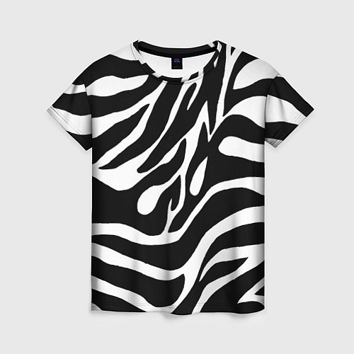 Женская футболка Зебра / 3D-принт – фото 1
