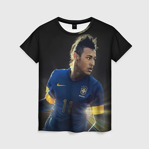 Женская футболка Neymar: Brasil Team / 3D-принт – фото 1