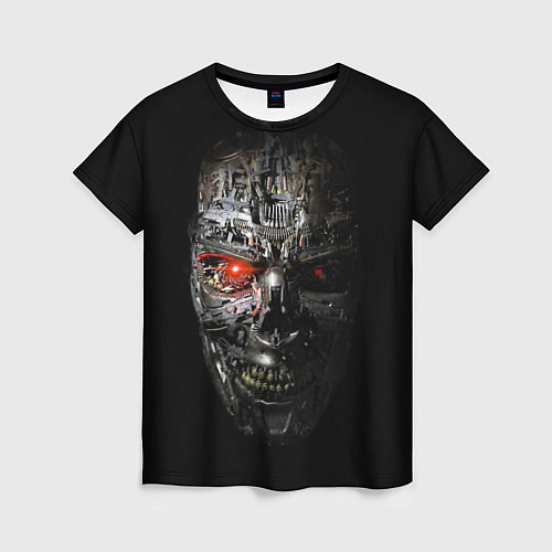 Женская футболка Terminator Skull / 3D-принт – фото 1