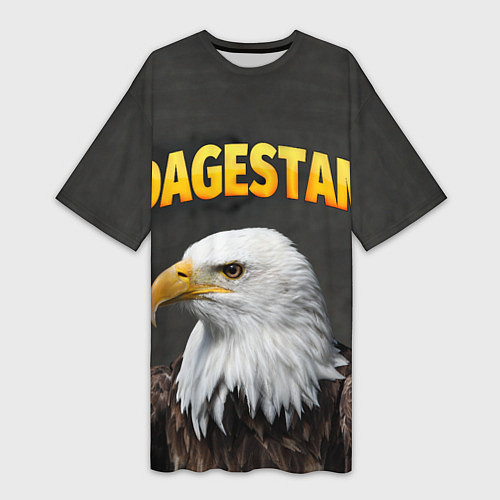 Женская длинная футболка Dagestan Eagle / 3D-принт – фото 1