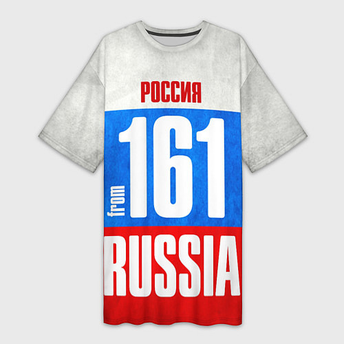 Женская длинная футболка Russia: from 161 / 3D-принт – фото 1