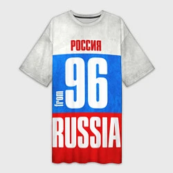 Женская длинная футболка Russia: from 96