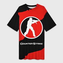 Женская длинная футболка CS:GO Red Style