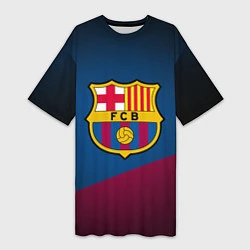 Женская длинная футболка FCB Barcelona