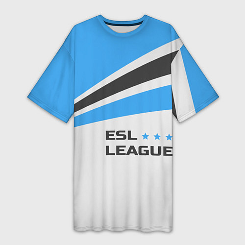 Женская длинная футболка ESL league / 3D-принт – фото 1