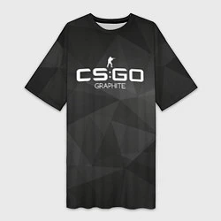 Женская длинная футболка CS:GO Graphite