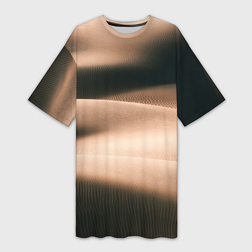 Женская длинная футболка Барханы / 3D-принт – фото 1