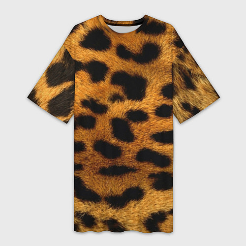 Женская длинная футболка Шкура леопарда / 3D-принт – фото 1