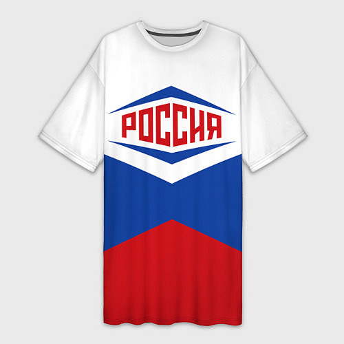 Женская длинная футболка Россия 2016 / 3D-принт – фото 1