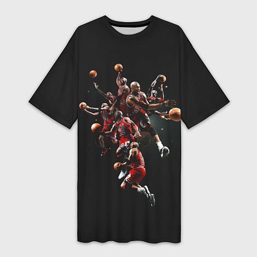 Женская длинная футболка Michael Jordan Style / 3D-принт – фото 1