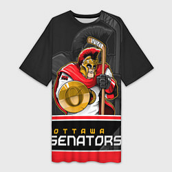 Футболка женская длинная Ottawa Senators, цвет: 3D-принт