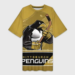Женская длинная футболка Pittsburgh Penguins