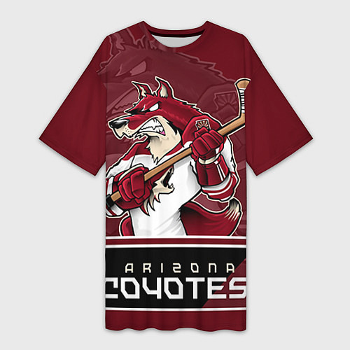 Женская длинная футболка Arizona Coyotes / 3D-принт – фото 1