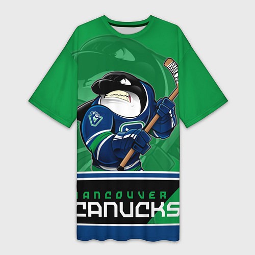 Женская длинная футболка Vancouver Canucks / 3D-принт – фото 1