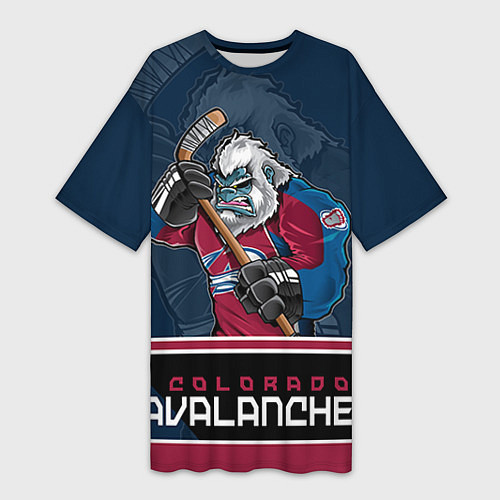 Женская длинная футболка Colorado Avalanche / 3D-принт – фото 1