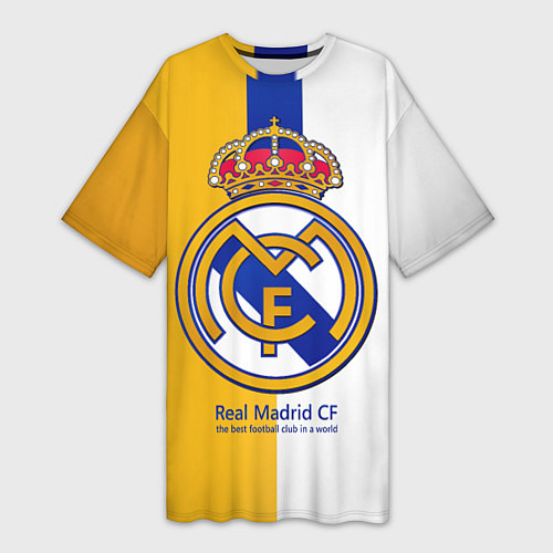 Женская длинная футболка Real Madrid CF / 3D-принт – фото 1