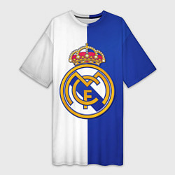 Футболка женская длинная Real Madrid, цвет: 3D-принт