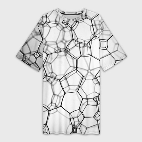 Женская длинная футболка Пузыри / 3D-принт – фото 1