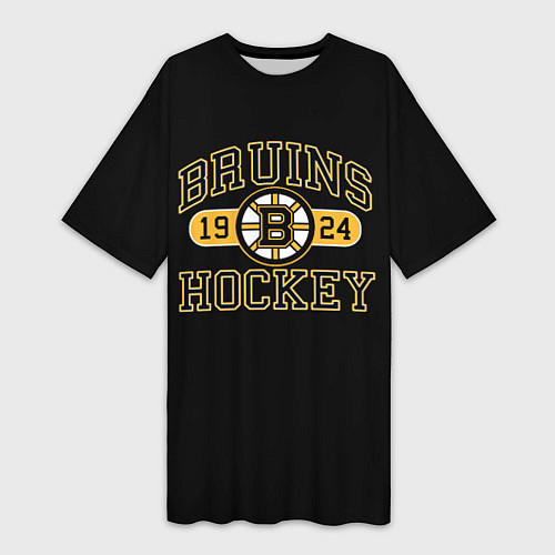 Женская длинная футболка Boston Bruins: Est.1924 / 3D-принт – фото 1