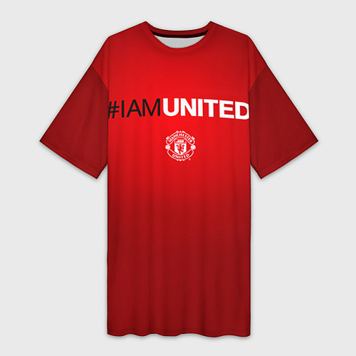 Женская длинная футболка I am United / 3D-принт – фото 1