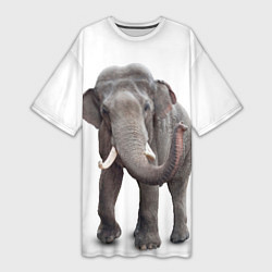 Женская длинная футболка Большой слон