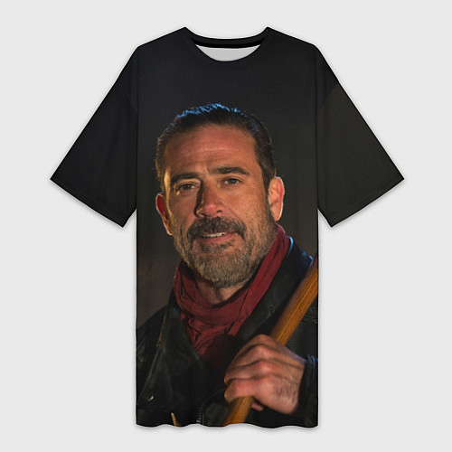 Женская длинная футболка Ниган / 3D-принт – фото 1