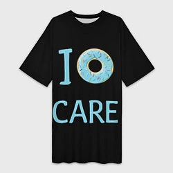 Женская длинная футболка I Donut care
