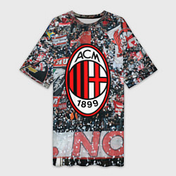 Женская длинная футболка Milan FC