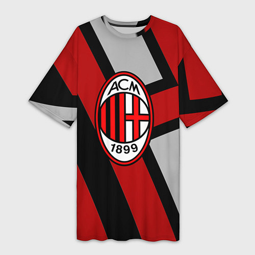 Женская длинная футболка Milan FC 1899 / 3D-принт – фото 1