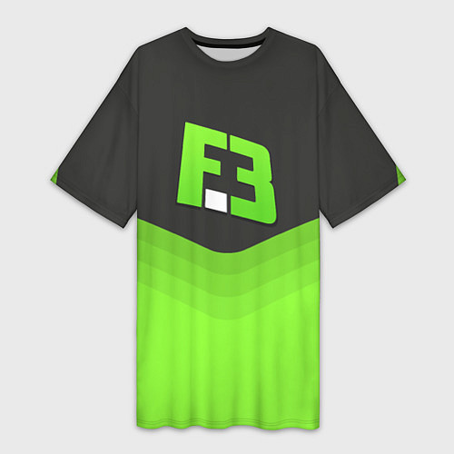 Женская длинная футболка FlipSid3 Uniform / 3D-принт – фото 1