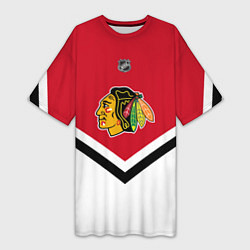 Женская длинная футболка NHL: Chicago Blackhawks