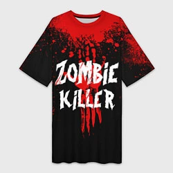 Футболка женская длинная Zombie Killer, цвет: 3D-принт