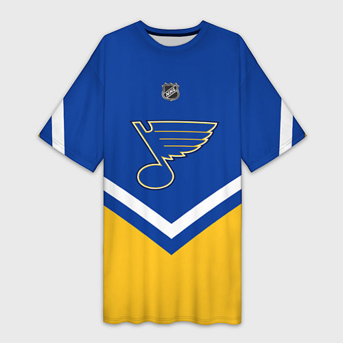 Женская длинная футболка NHL: St. Louis Blues / 3D-принт – фото 1