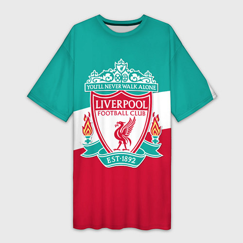 Женская длинная футболка Liverpool: You'll never walk alone / 3D-принт – фото 1