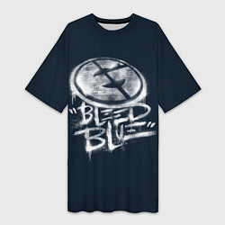 Женская длинная футболка Bleed Blue