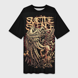 Футболка женская длинная Suicide Silence, цвет: 3D-принт