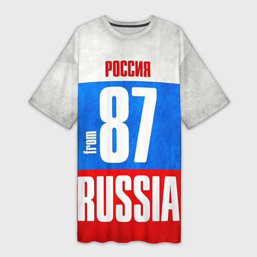 Женская длинная футболка Russia: from 87 / 3D-принт – фото 1