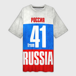 Женская длинная футболка Russia: from 41
