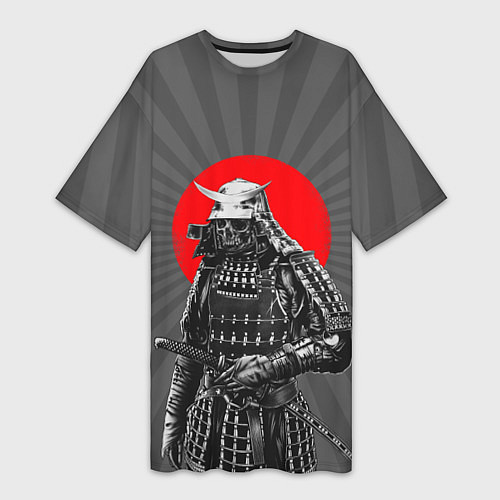 Женская длинная футболка Мертвый самурай / 3D-принт – фото 1
