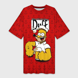 Женская длинная футболка Duff Beer